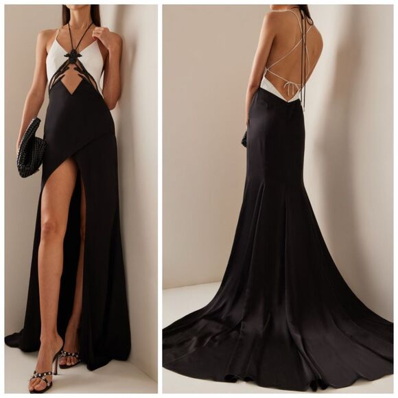 NWT David Koma crystal-embellished sleeveless dress Size 8